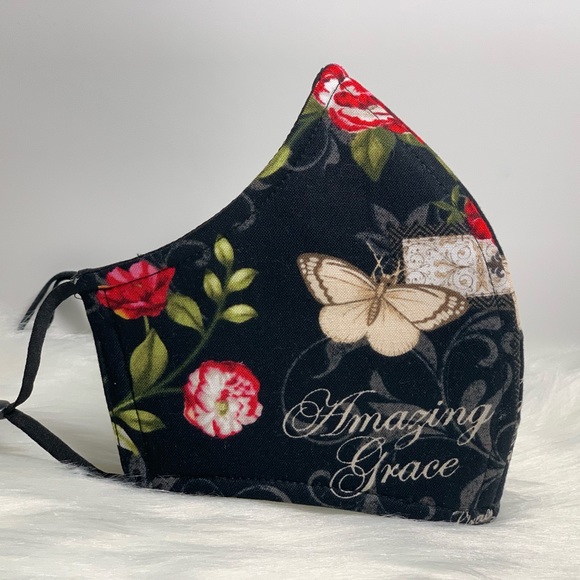 Amazing Grace Spiritual Cross Designer adult mask - Picture 3 of 6